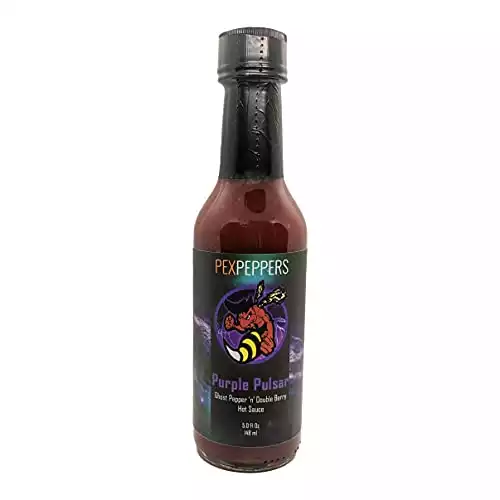 Purple Pulsar Ghost Pepper and Blueberry Hot Sauce