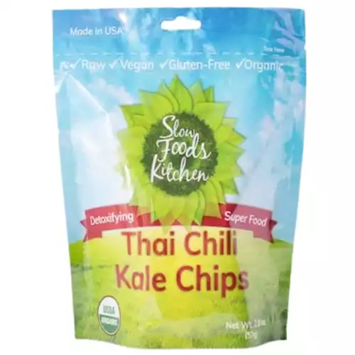 Slow Foods Kitchen Thai Chili Spicy Kale Chips [Vegan, Gluten Free, Soy Free] | 1 Bag