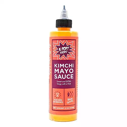 KPOP Foods Kimchi Mayo Sauce. Bold and Zesty Spicy Mayo in Convenient Squeeze Bottle. Low Heat.