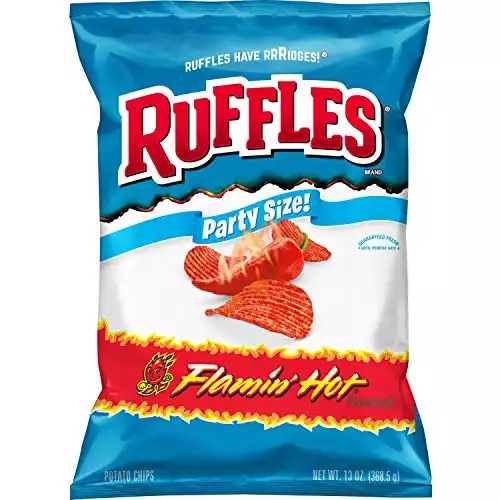 Ruffles Potato Chips, Flamin Hot, 12.5oz Party Size Bag