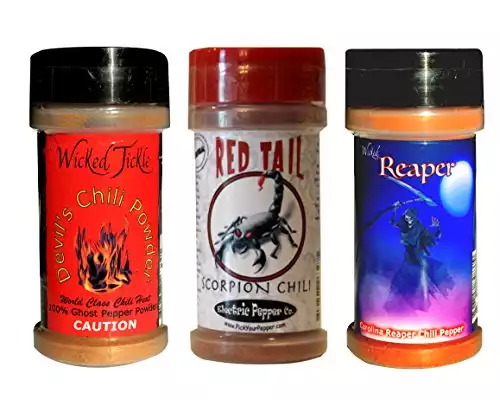 Spice Gift Set Carolina Reaper Chili Powder Ghost Pepper Scorpion Powder 3 Pack