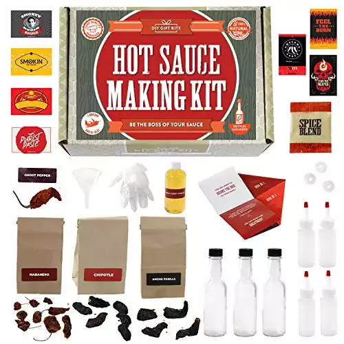 DIY Gift Kits Hot Sauce Making Kit, 26 Piece Set