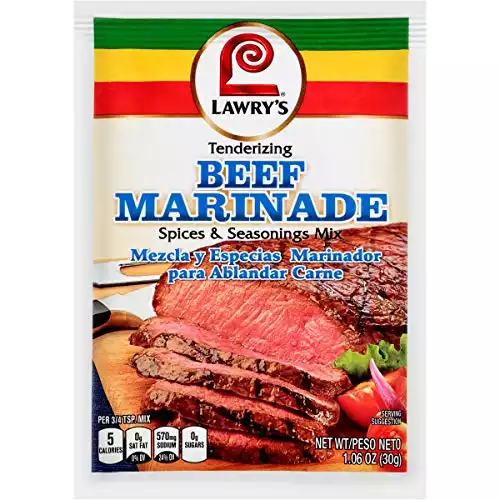 Lawry's Beef Marinade Mix (Meat Tenderizer Seasoning, No MSG), 1.06 oz, pack of 12