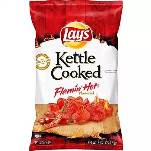 Lay's Cooked Flamin' Hot Flavored Potato Chips, 8 Oz