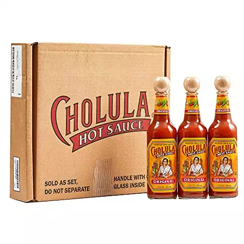 Cholula Original Hot Sauce 12 fl oz Multipack, 3 count | Crafted with Mexican Peppers and Signature Spice Blend | Gluten Free, Kosher, Vegan, Low Sodium, Sugar Free