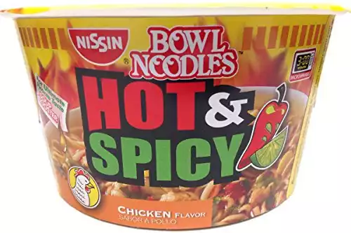Nissin Hot & Spicy Shrimp Bowl, 3.27 Ounce, 6 Pack