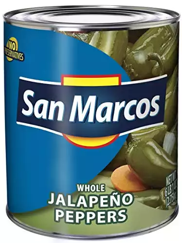 San Marcos Whole Jalapenos, 6 Lb, 97 oz, Carefully handpicked Whole Jalapeños Peppers