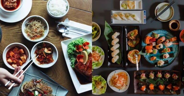 korean food vs japanese food