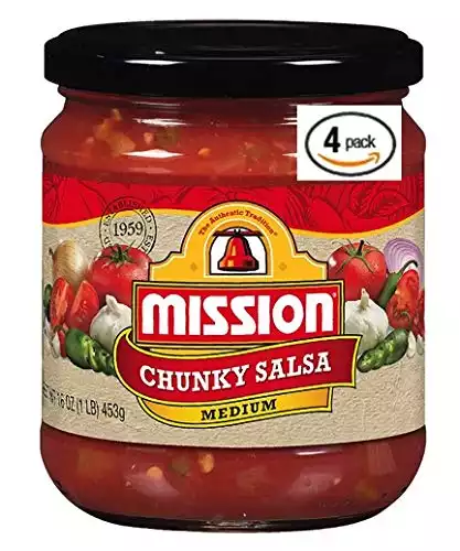 Mission Foods Chunky Salsa, Medium, 16 Oz - 4 Jars